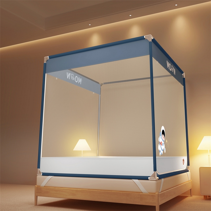 91家纺网 家纺一手货源 找家纺 （总）佳梦家纺 2024新款方顶坐床蚊帐系列 柠檬烫画系列