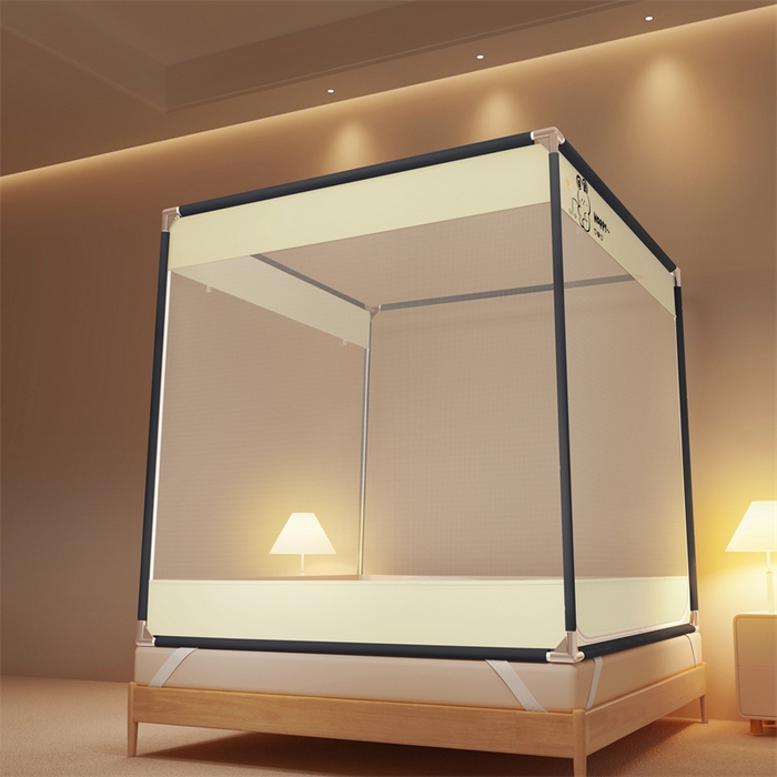 91家纺网 家纺一手货源 找家纺 佳梦家纺 2024新款方顶坐床蚊帐系列 卡通系列 happy兔