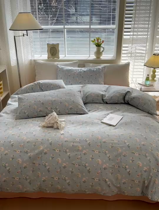 91家纺网 家纺一手货源 找家纺 怡家居 2024新款全棉印花第二批碎花类四件套 千寻