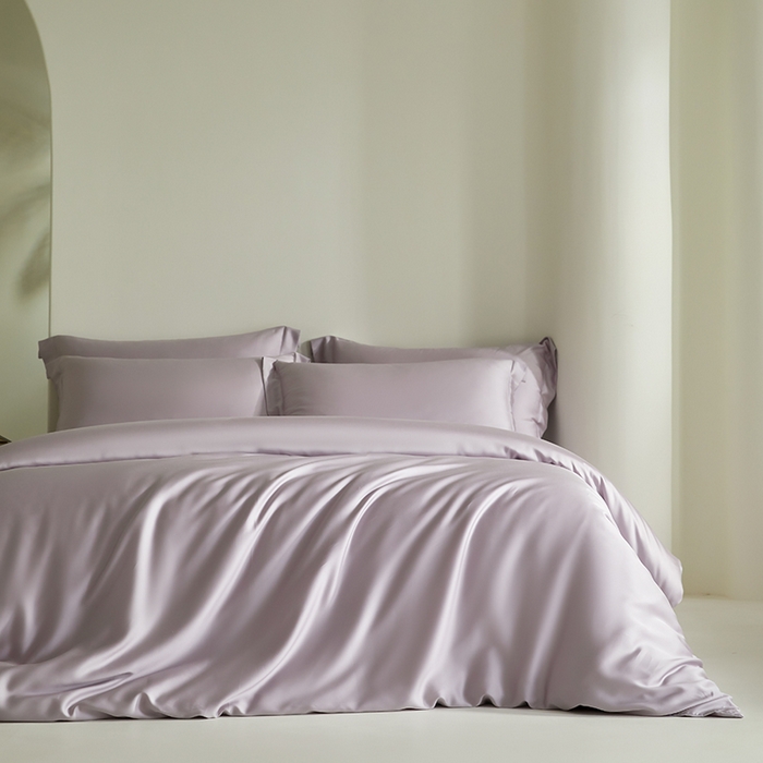 91家纺网 家纺一手货源 找家纺 （总）618家纺 2024新款A类60S100支兰精天丝四件套-简约系列 天丝简约蓝莲紫