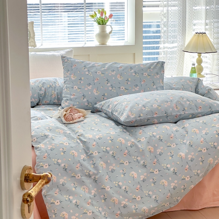 91家纺网 家纺一手货源 找家纺 怡家居 2024新款全棉印花第二批碎花类四件套 千寻