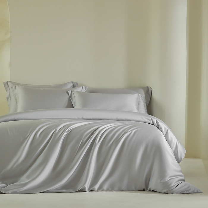 91家纺网 家纺一手货源 找家纺 （总）618家纺 2024新款A类60S100支兰精天丝四件套-简约系列 天丝简约银河灰