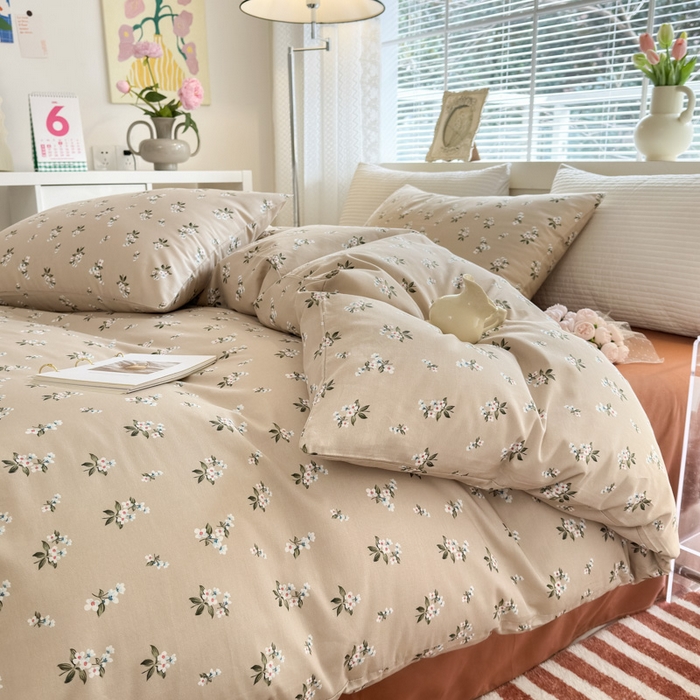 91家纺网 家纺一手货源 找家纺 怡家居 2024新款全棉印花第二批碎花类四件套 墨彩