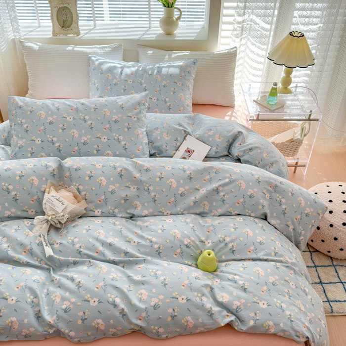 91家纺网 家纺一手货源 找家纺 怡家居 2024新款全棉印花第二批碎花类四件套 千寻