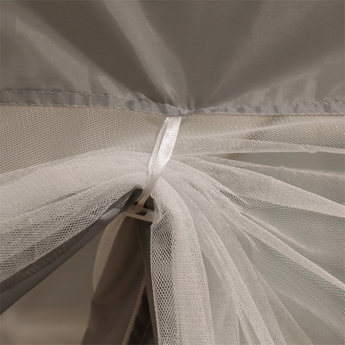 91家纺网 家纺一手货源 找家纺 佳梦家纺 2023新款方顶印花坐床蚊帐 恋家-灰色