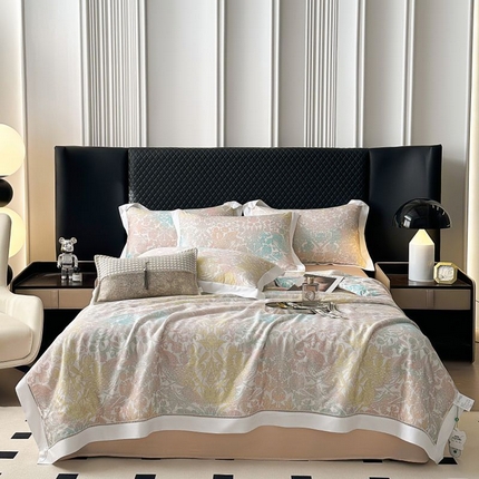 91家纺网 家纺一手货源 找家纺 （总）娇逸家居 2025新款50支莱赛尔银萃天丝镂空花边印花夏被夏凉被