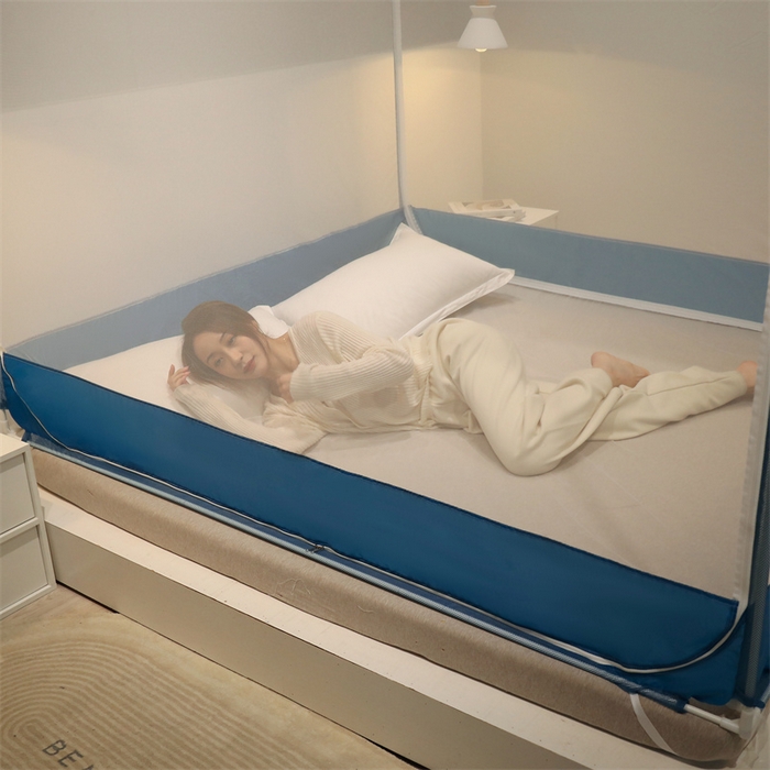 91家纺网 家纺一手货源 找家纺 佳梦家纺 2023新款方顶印花坐床蚊帐 漫游星空