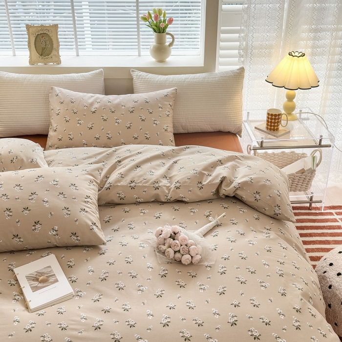 91家纺网 家纺一手货源 找家纺 怡家居 2024新款全棉印花第二批碎花类四件套 墨彩