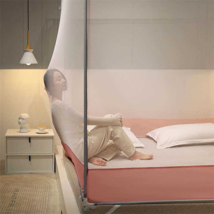 91家纺网 家纺一手货源 找家纺 （总）佳梦家纺 2023新款方顶印花坐床蚊帐