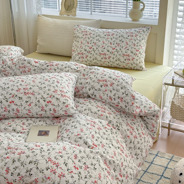 91家纺网 家纺一手货源 找家纺 怡家居 2024新款全棉印花第二批碎花类四件套 漫花香