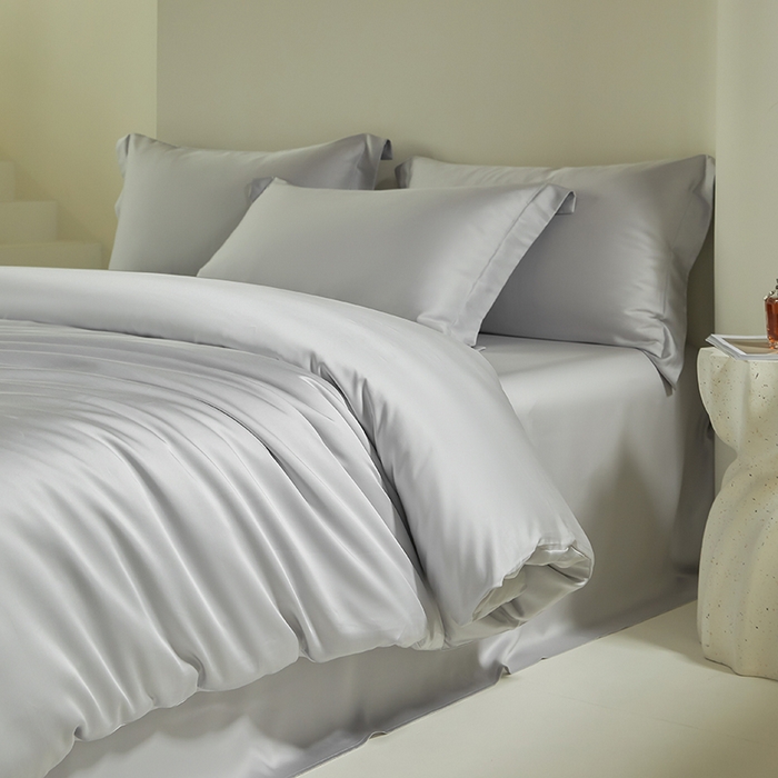 91家纺网 家纺一手货源 找家纺 （总）618家纺 2024新款A类60S100支兰精天丝四件套-简约系列 天丝简约银河灰