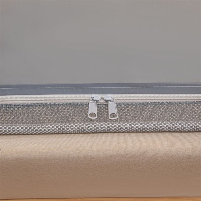 91家纺网 家纺一手货源 找家纺 佳梦家纺 2023新款方顶烫画坐床蚊帐 LULU-丁香灰