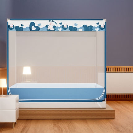 91家纺网 家纺一手货源 找家纺 （总）佳梦家纺 2023新款方顶印花坐床蚊帐