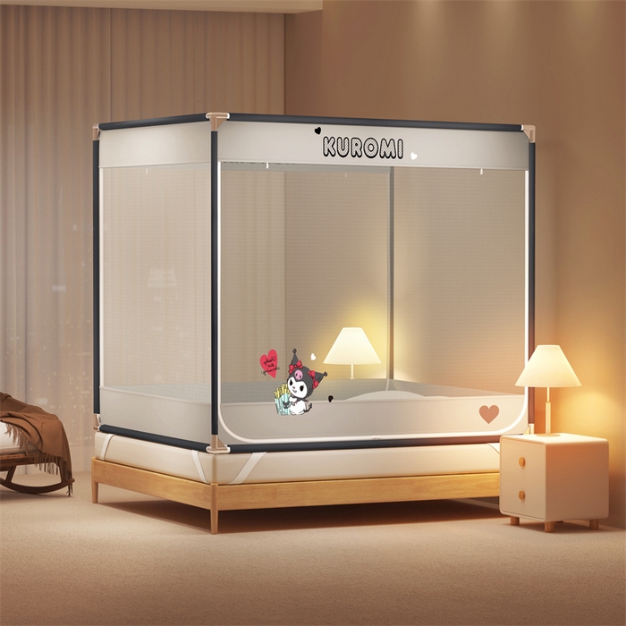 91家纺网 家纺一手货源 找家纺 （总）佳梦家纺 2024新款方顶坐床蚊帐系列 三丽鸥系列