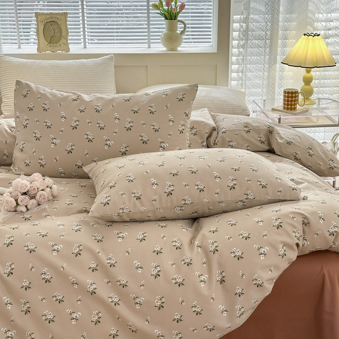 91家纺网 家纺一手货源 找家纺 怡家居 2024新款全棉印花第二批碎花类四件套 墨彩