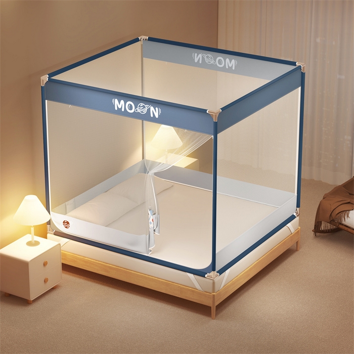 91家纺网 家纺一手货源 找家纺 （总）佳梦家纺 2024新款方顶坐床蚊帐系列 柠檬烫画系列