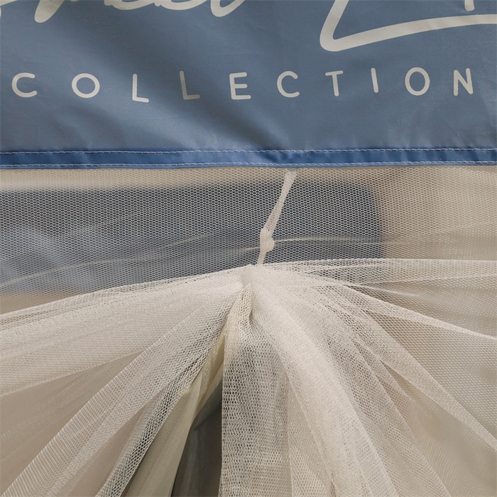 91家纺网 家纺一手货源 找家纺 佳梦家纺 2023新款方顶印花坐床蚊帐 知夏-黎明蓝