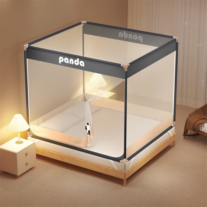 91家纺网 家纺一手货源 找家纺 佳梦家纺 2024新款方顶坐床蚊帐系列 柠檬烫画系列 福宝趴趴