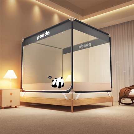 佳梦家纺 2024新款方顶坐床蚊帐系列 柠檬烫画系列 福宝趴趴