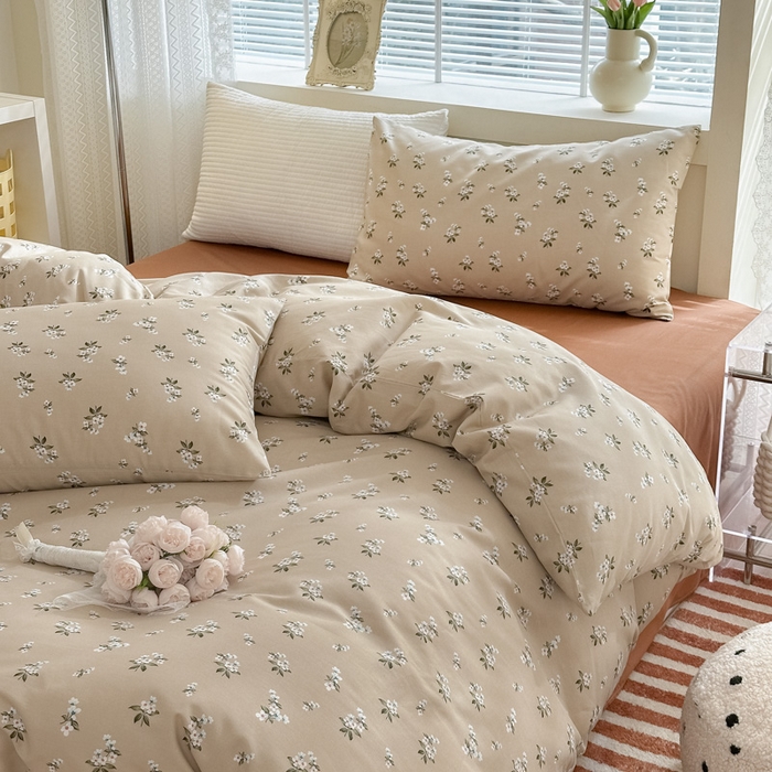 91家纺网 家纺一手货源 找家纺 怡家居 2024新款全棉印花第二批碎花类四件套 墨彩