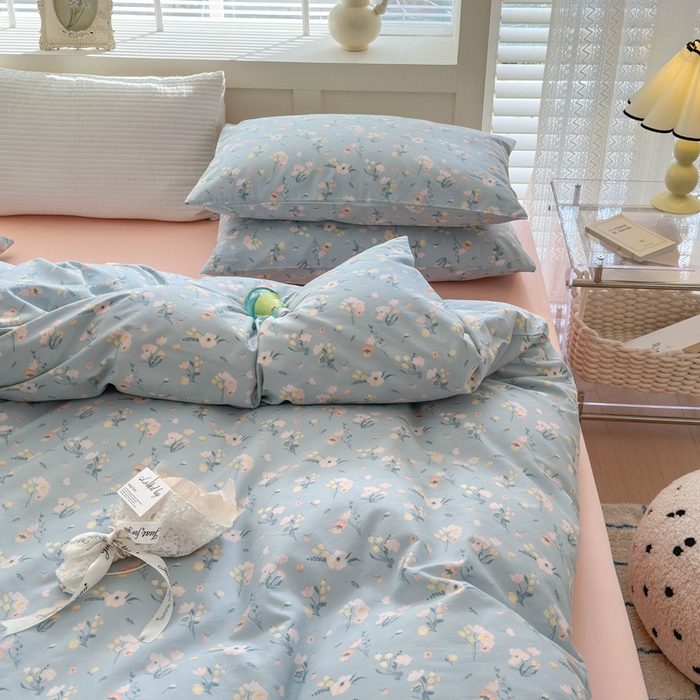 91家纺网 家纺一手货源 找家纺 怡家居 2024新款全棉印花第二批碎花类四件套 千寻