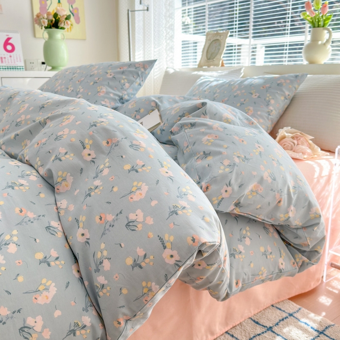 91家纺网 家纺一手货源 找家纺 怡家居 2024新款全棉印花第二批碎花类四件套 千寻