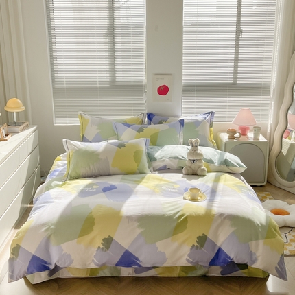 91家纺网 家纺一手货源 找家纺 （总）简约家纺 2025新款全棉斜纹13070田园风印花四件套