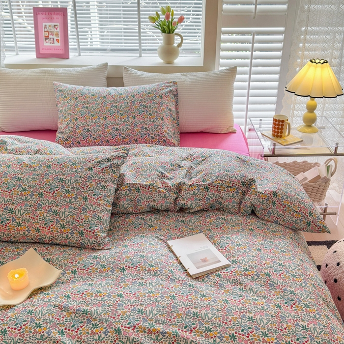 91家纺网 家纺一手货源 找家纺 怡家居 2024新款全棉印花第二批碎花类四件套 花绘