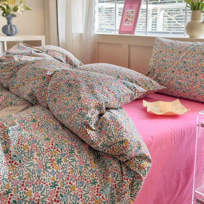 91家纺网 家纺一手货源 找家纺 怡家居 2024新款全棉印花第二批碎花类四件套 花绘