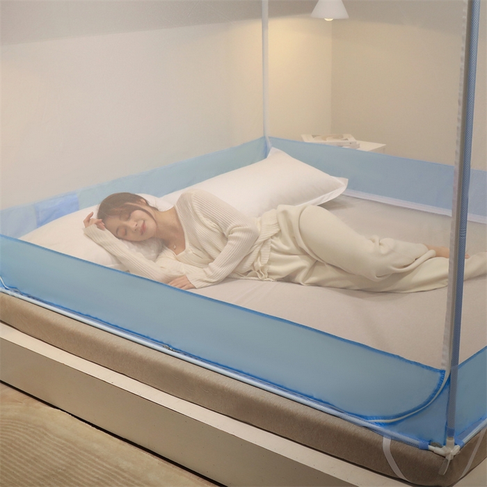 91家纺网 家纺一手货源 找家纺 佳梦家纺 2023新款方顶印花坐床蚊帐 丛林小鹿