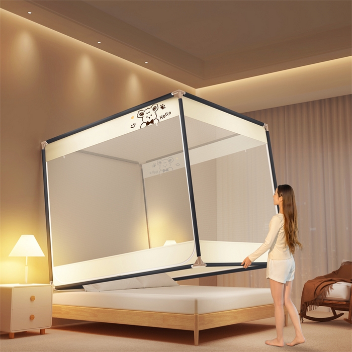 91家纺网 家纺一手货源 找家纺 （总）佳梦家纺 2024新款方顶坐床蚊帐系列 卡通系列