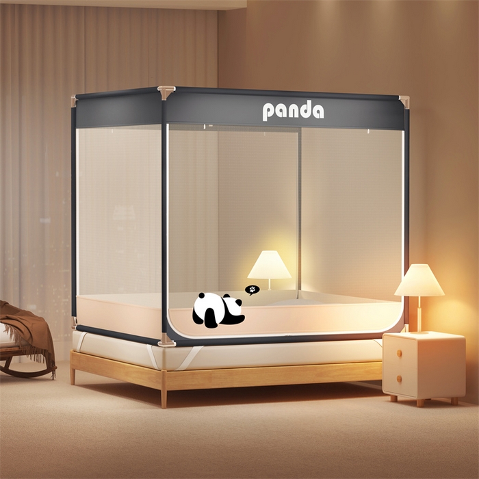 91家纺网 家纺一手货源 找家纺 佳梦家纺 2024新款方顶坐床蚊帐系列 柠檬烫画系列 福宝趴趴