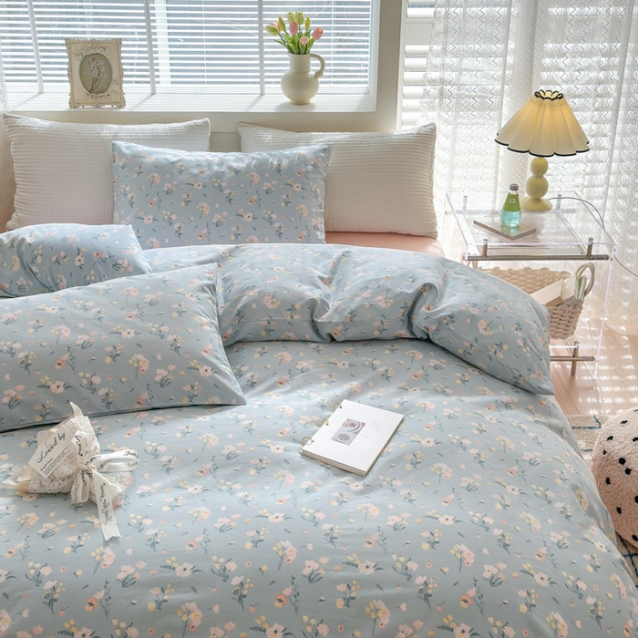 91家纺网 家纺一手货源 找家纺 怡家居 2024新款全棉印花第二批碎花类四件套 千寻