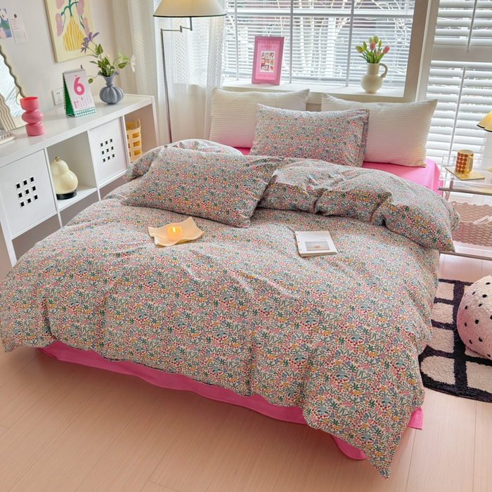 91家纺网 家纺一手货源 找家纺 怡家居 2024新款全棉印花第二批碎花类四件套 花绘