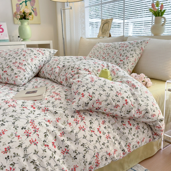 91家纺网 家纺一手货源 找家纺 怡家居 2024新款全棉印花第二批碎花类四件套 漫花香