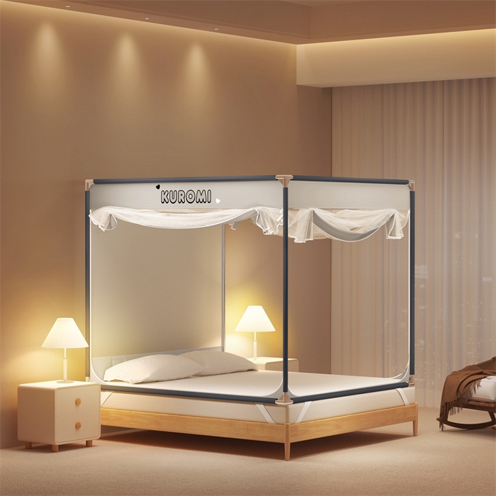 91家纺网 家纺一手货源 找家纺 （总）佳梦家纺 2024新款方顶坐床蚊帐系列 三丽鸥系列