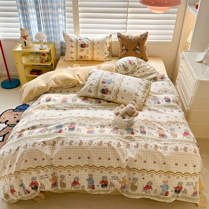 91家纺网 家纺一手货源 找家纺 （总）昔可家纺 2024新款全棉卡通印花系列四件套