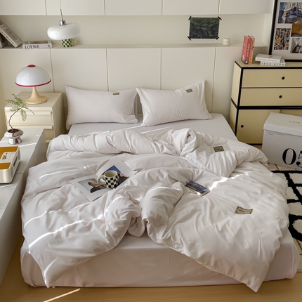 91家纺网 家纺一手货源 找家纺 （总）蓝淋 2024新春款日式简约婴儿可以啃咬的超柔混搭水洗棉四件套