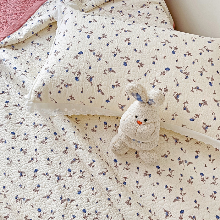 91家纺网 家纺一手货源 找家纺 羽爱家纺 2024新款A类双层纱棉花芯床盖套件 芳香