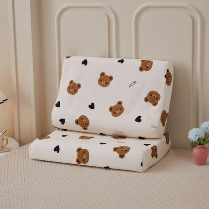 91家纺网 家纺一手货源 找家纺 （总）翎盈家纺 2024新款全棉枕套小清新乳胶枕专用枕套纯棉枕套