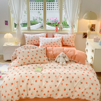 91家纺网 家纺一手货源 找家纺 （总）艺玲家纺 2024新款直播爆款泡泡棉印花四件套