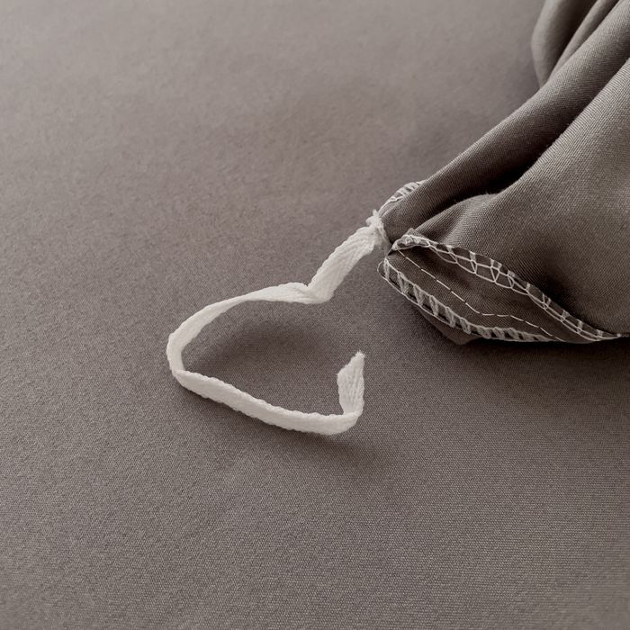 91家纺网 家纺一手货源 找家纺 蓝淋 2024新春款日式简约婴儿可以啃咬的超柔混搭水洗棉四件套 浅灰