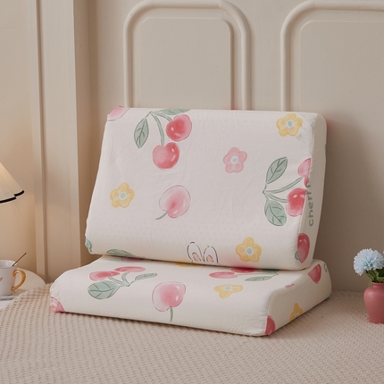 91家纺网 家纺一手货源 找家纺 （总）翎盈家纺 2024新款全棉枕套小清新乳胶枕专用枕套纯棉枕套