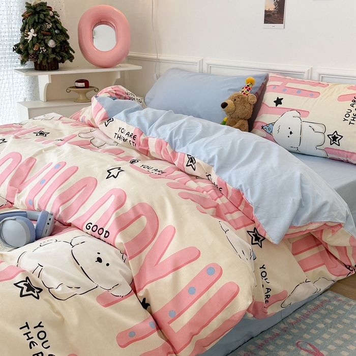 91家纺网 家纺一手货源 找家纺 （总）昔可家纺 2024新款全棉卡通印花系列四件套