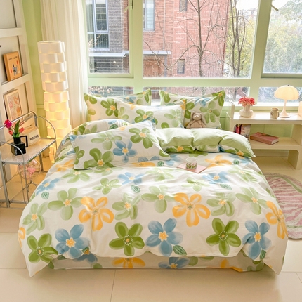 91家纺网 家纺一手货源 找家纺 （总）菲梵家纺 2025新款喷气小清新全棉印花单品被套（预留缩水）