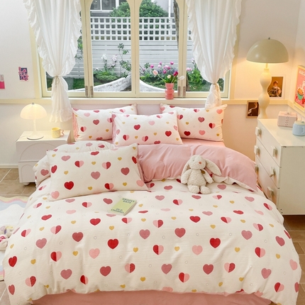 91家纺网 家纺一手货源 找家纺 （总）艺玲家纺 2024新款直播爆款泡泡棉印花四件套