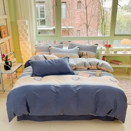 91家纺网 家纺一手货源 找家纺 菲梵家纺 2025新款喷气小清新全棉印花单品被套（预留缩水） 青春记忆