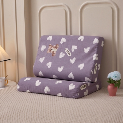 91家纺网 家纺一手货源 找家纺 （总）翎盈家纺 2024新款全棉枕套小清新乳胶枕专用枕套纯棉枕套