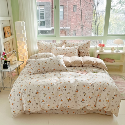 91家纺网 家纺一手货源 找家纺 （总）菲梵家纺 2025新款喷气小清新全棉印花单品被套（预留缩水）