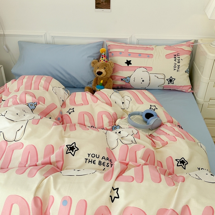 91家纺网 家纺一手货源 找家纺 （总）昔可家纺 2024新款全棉卡通印花系列四件套